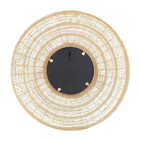 40" Brown Contemporary Metal Wall Mirror